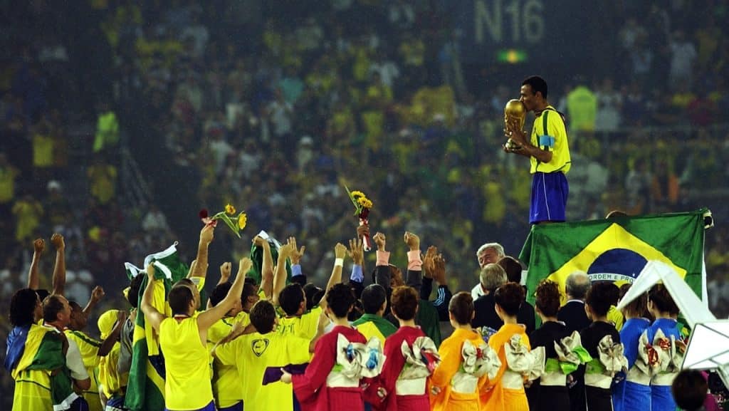 Brasil, Copa do Mundo de 2002 - Foto destaque: Reprodução / Internet Brasil, Copa do Mundo de 2002 - Foto destaque: Reprodução / Internet