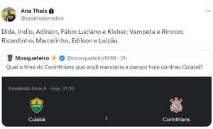 Jornalista IRONIZA e APONTA escalação IDEAL com craques do Corinthians