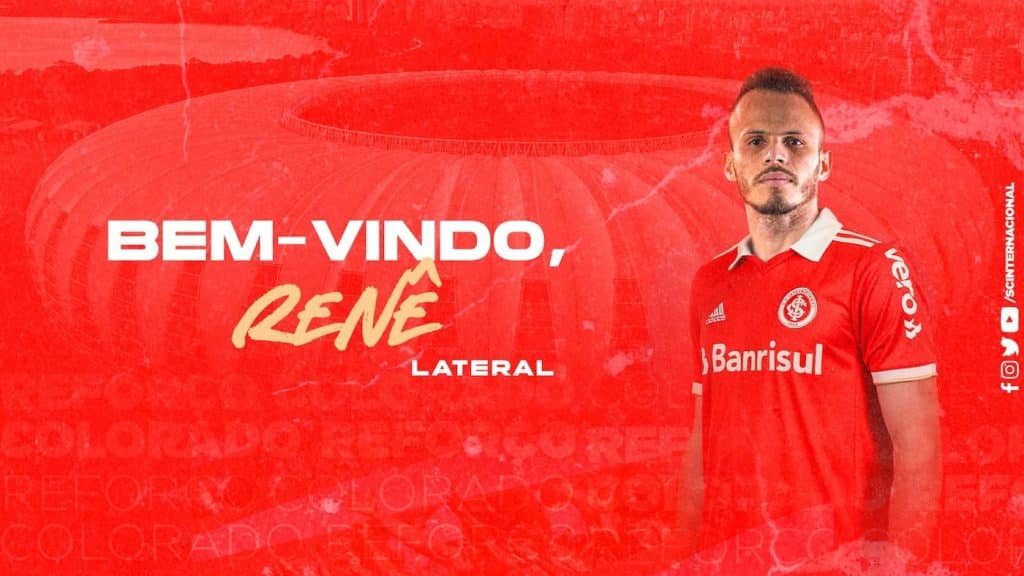 Inter confirmam a chegada de Renê, novo lateral colorado