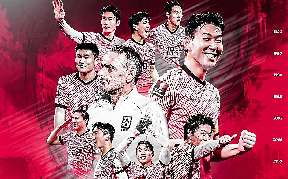 Calendário da Coreia do Sul na Copa do Mundo 2022