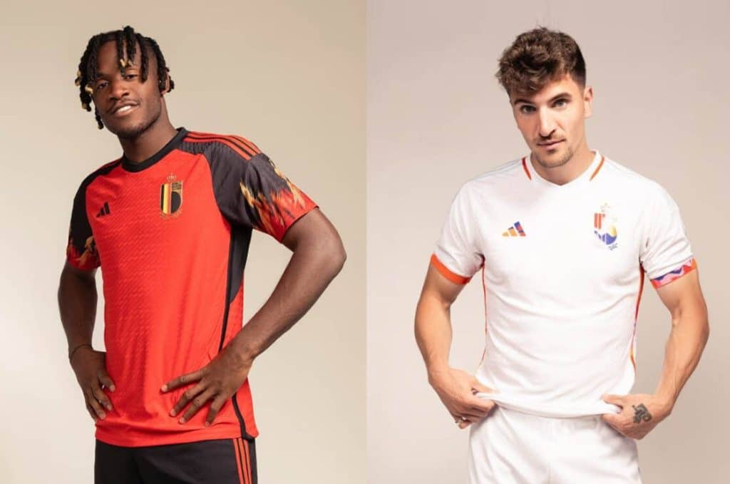 Seleção Belga divulga uniformes para a Copa do Mundo 2022, no Catar