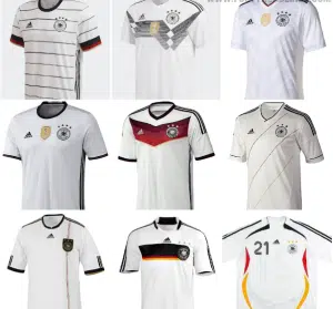 Últimas camisa da Seleção Alemã