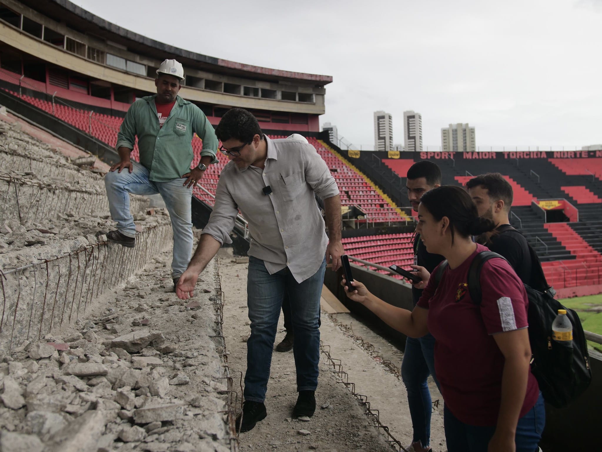 Fortunato Neto, VP de patrimônio do Sport, esclarece as obras que ocorrem na Ilha