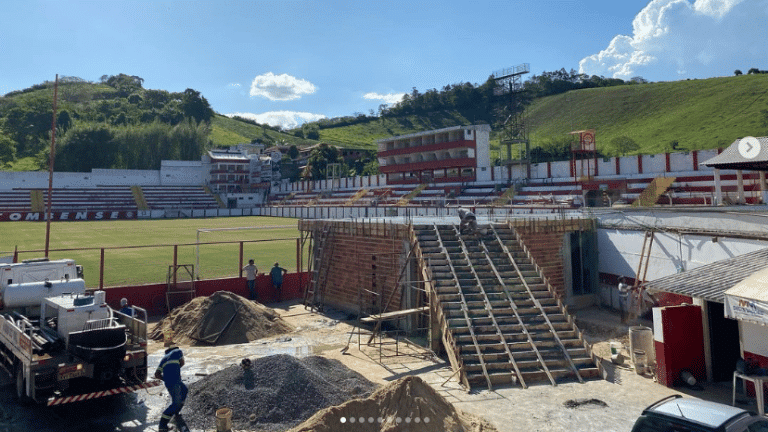 Tombense realiza obras no Almeidão para disputa dos jogos do Campeonato Mineiro e Copa do Brasil