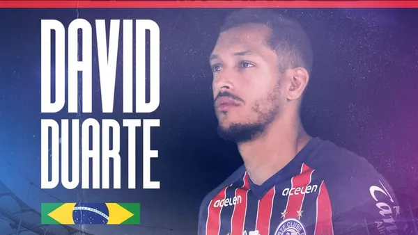 Após Everaldo, Bahia anuncia contratação de David Duarte