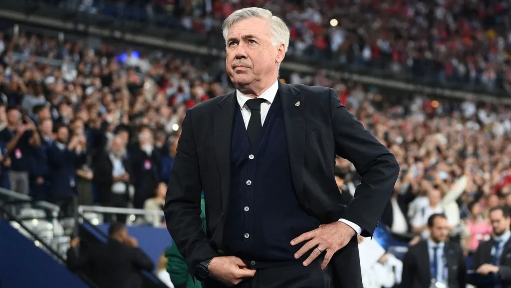 Ancelotti em jogo do Real Madrid