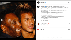 Neymar se despede de Pelé - Reprodução/Via Instagram