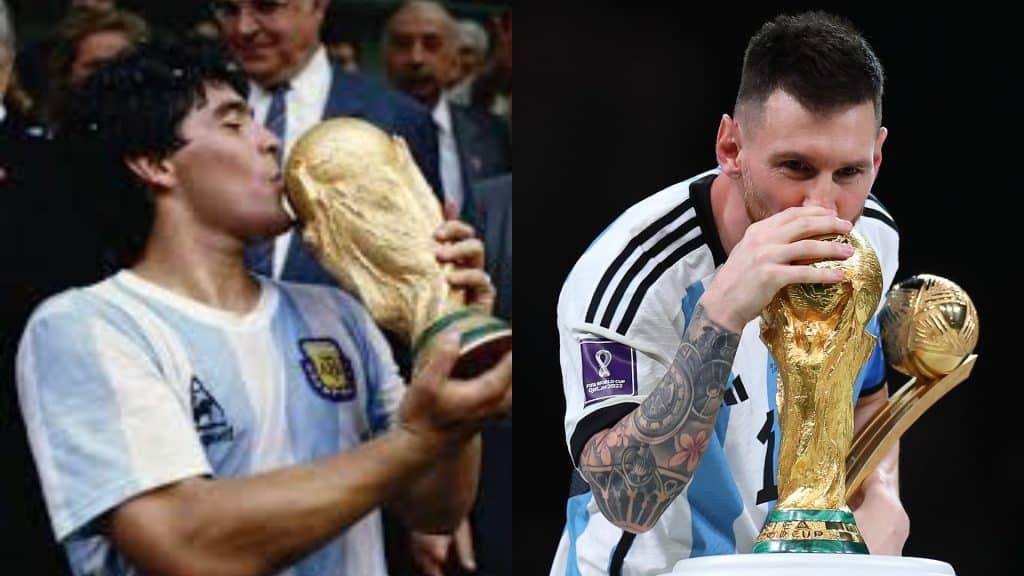 Seleção Argentina campeã e as coincidências entre Messi e Maradona