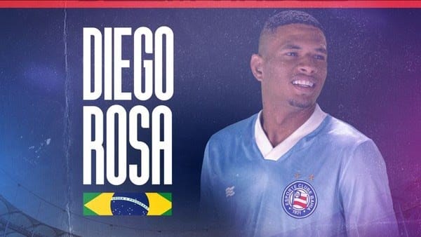 Bahia anuncia meio-campista Diego Rosa para 2023