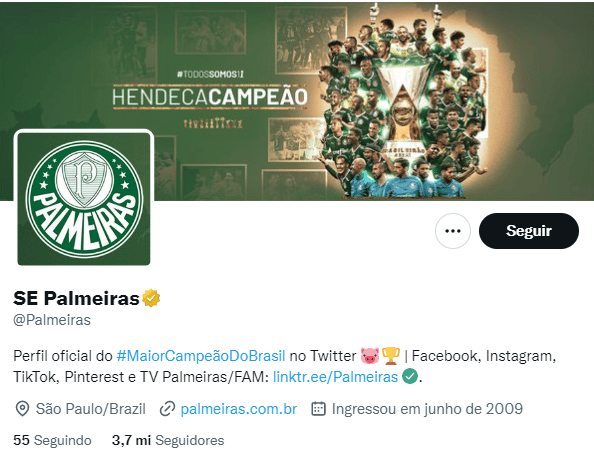 Clubes brasileiros mais populares no Twitter