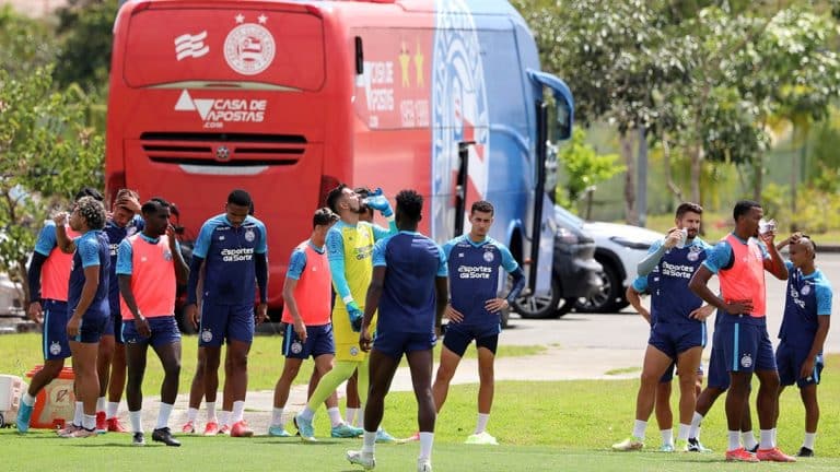 Comportamento de jogador do Bahia repercute mal entre torcedores. Foto: Felipe Oliveira / EC Bahia