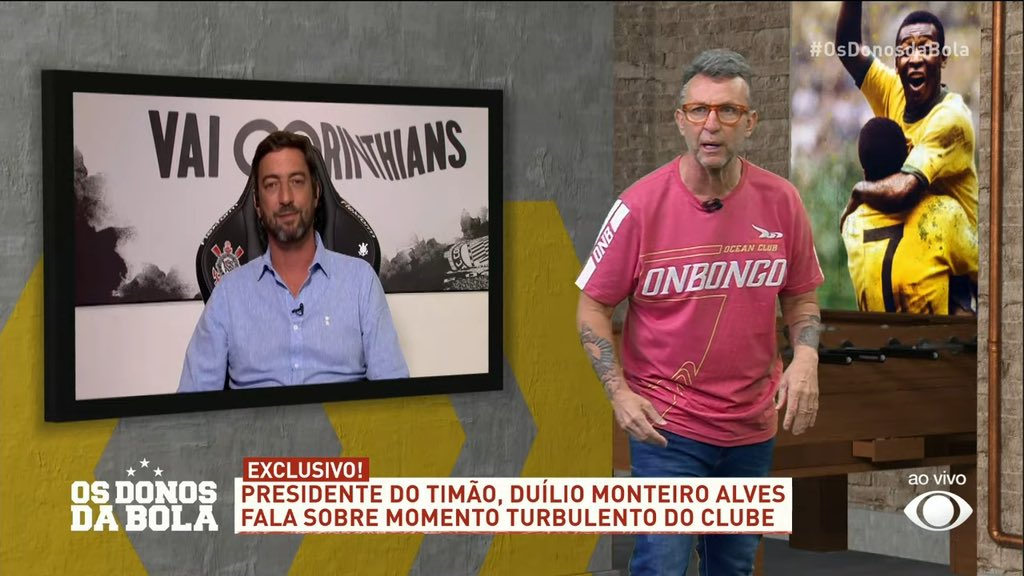 Foto: (Reprodução/Os Donos da Bola/TV Bandeirantes) - Neto e Duílio foram criticados pela torcida do Corinthians